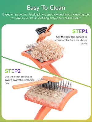 Show full view: Fido Fave Slicker Brush for Cats, Red Orange, 2 count slide 7 of 9