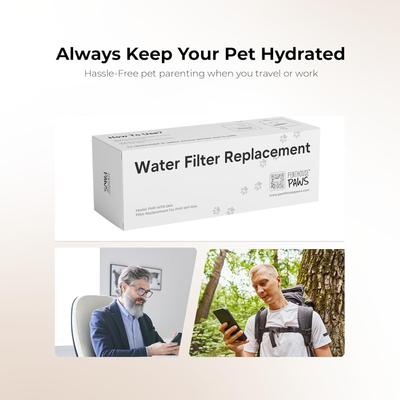 Show full view: Penthouse Paws Smart Automatic Dog & Cat Water Fountain Filters, 74-oz slide 5 of 9