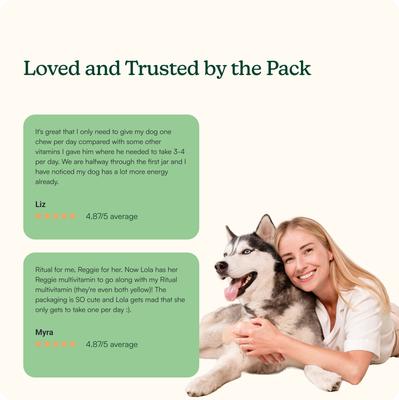 Show full view: Reggie Morning Multivitamin Pork Flavored Soft Chew Multivitamins for Dogs, 60 count slide 7 of 8