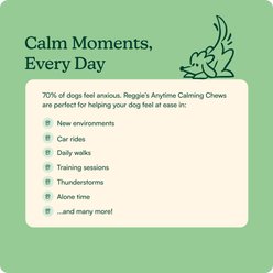Reggie Anytime Calming Chew Peanut Butter & Pork Flavored Soft Chew Calming Supplement for Dogs, 60 count slide 2 of 6