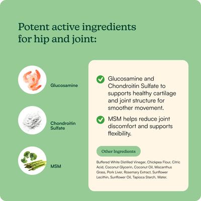 Show full view: Reggie Morning Hip & Joint Pork Flavored Soft Chew Mobility Supplement for Dogs, 60 count slide 6 of 8