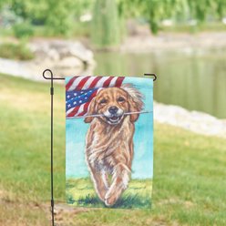 Primitives By Kathy Running Dog Garden Flag slide 2 of 4