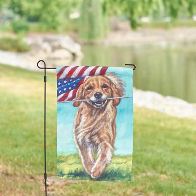 Show full view: Primitives By Kathy Running Dog Garden Flag slide 4 of 4