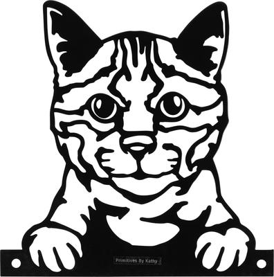 Show full view: Primitives By Kathy Cat Metal Outdoor Art slide 2 of 4