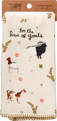 Show full view: Primitives By Kathy for The Love of Goats Kitchen Towel slide 3 of 5