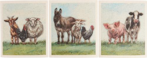 Show full view: Primitives By Kathy Farm Family Swedish Cloth Towel Set slide 4 of 6