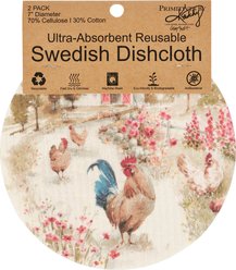 Primitives By Kathy Roosters Swedish Cloth Towel Set