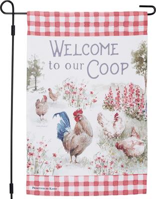 Show full view: Primitives By Kathy To Our Coop Garden Flag slide 2 of 4
