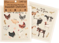 Primitives By Kathy for The Love of Goats Swedish Cloth Towel Set slide 1 of 4