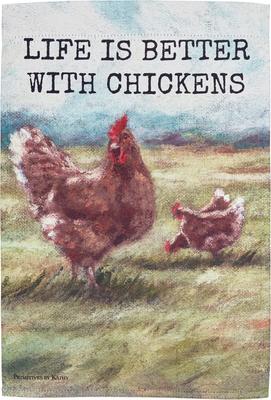 Show full view: Primitives By Kathy Better with Chickens Garden Flag slide 2 of 4