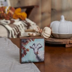 Primitives By Kathy Fall Goat Block Sign slide 2 of 3