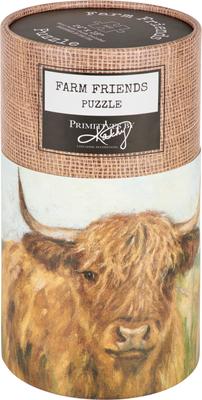 Show full view: Primitives By Kathy Highland Cow Puzzle slide 3 of 4