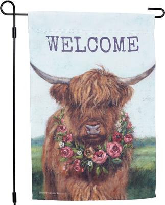 Show full view: Primitives By Kathy Floral Highland Garden Flag slide 2 of 4