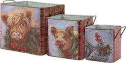 Primitives By Kathy Christmas Animals Bin Set