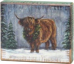 Primitives By Kathy Snowy Highland Block Sign