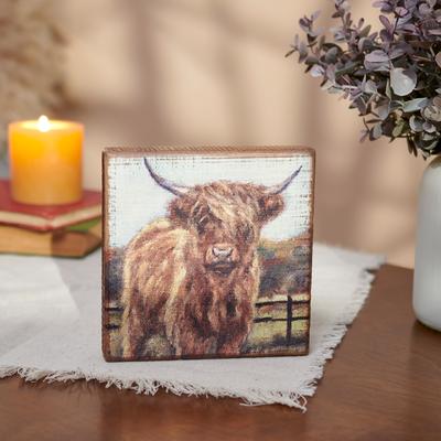 Show full view: Primitives By Kathy Fall Highland Block Sign slide 3 of 3