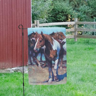 Show full view: Primitives By Kathy Painted Horse Garden Flag slide 4 of 4
