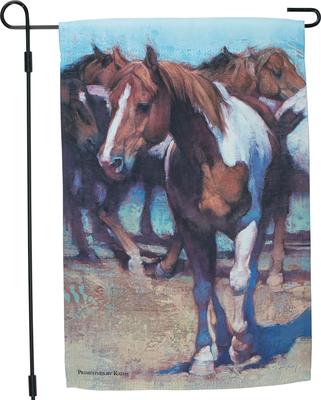 Show full view: Primitives By Kathy Painted Horse Garden Flag slide 3 of 4