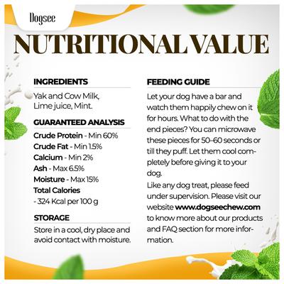 Show full view: Dogsee Himalayan Yak Cheese X-Large Mint Flavor Natural Dog Chews, 1 count slide 8 of 8