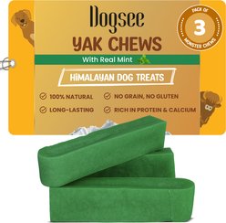 Dogsee Himalayan Yak Cheese X-Large Mint Flavor Natural Dog Chews, 3 count