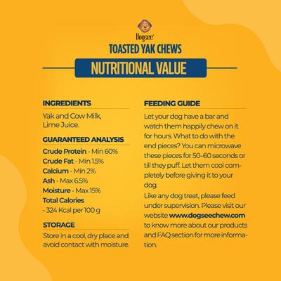 Show full view: Dogsee Toasted Himalayan Yak Cheese X-Large Natural Dog Chews, 1 count slide 8 of 10