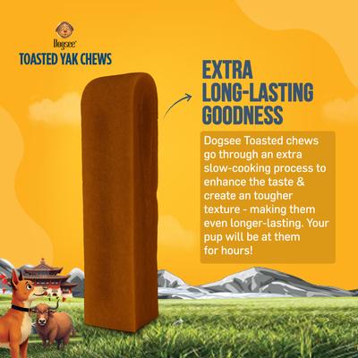 Show full view: Dogsee Toasted Himalayan Yak Cheese X-Large Natural Dog Chews, 1 count slide 4 of 10