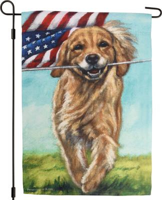 Show full view: Primitives By Kathy Running Dog Garden Flag slide 2 of 4