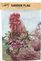 Primitives By Kathy Floral Chicken Garden Flag