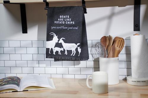 Show full view: Primitives By Kathy Goats Are Like Kitchen Towel slide 5 of 5