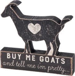 Primitives By Kathy Buy Me Goats Chunky Sitter Wall Decor