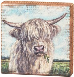 Primitives By Kathy White Highland Block Sign