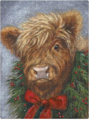 Show full view: Primitives By Kathy Christmas Highland Puzzle slide 3 of 4