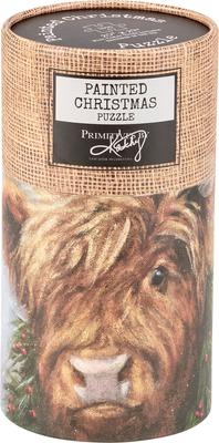 Show full view: Primitives By Kathy Christmas Highland Puzzle slide 2 of 4