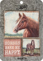 Primitives By Kathy Horses Magnet Set slide 1 of 4