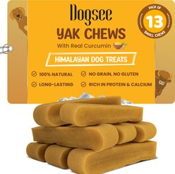 Dogsee Himalayan Yak Cheese with Turmeric Small Natural Dog Chews, 13 count