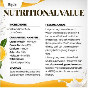 Dogsee Original Himalayan Yak Cheese Large Natural Dog Chews, 4 count