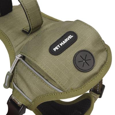 Show full view: Pet Marvel High-Perfomance Tactical Dog Harness with Poop Bag Holder, Black, Medium: 22 to 28.5-in chest slide 6 of 10
