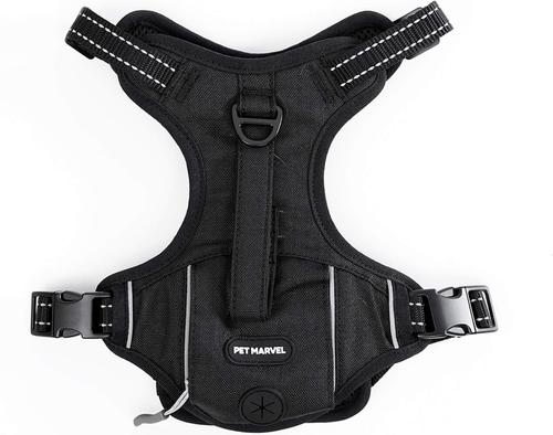Show full view: Pet Marvel High-Perfomance Tactical Dog Harness with Poop Bag Holder, Black, Medium: 22 to 28.5-in chest slide 2 of 10