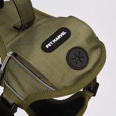 Show full view: Pet Marvel High-Perfomance Tactical Dog Harness with Poop Bag Holder, Army Green, Medium: 22 to 28.5-in chest slide 5 of 9