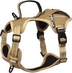Pet Marvel High-Perfomance Tactical Dog Harness with Poop Bag Holder, Brown, Small: 18.5 to 22-in chest
