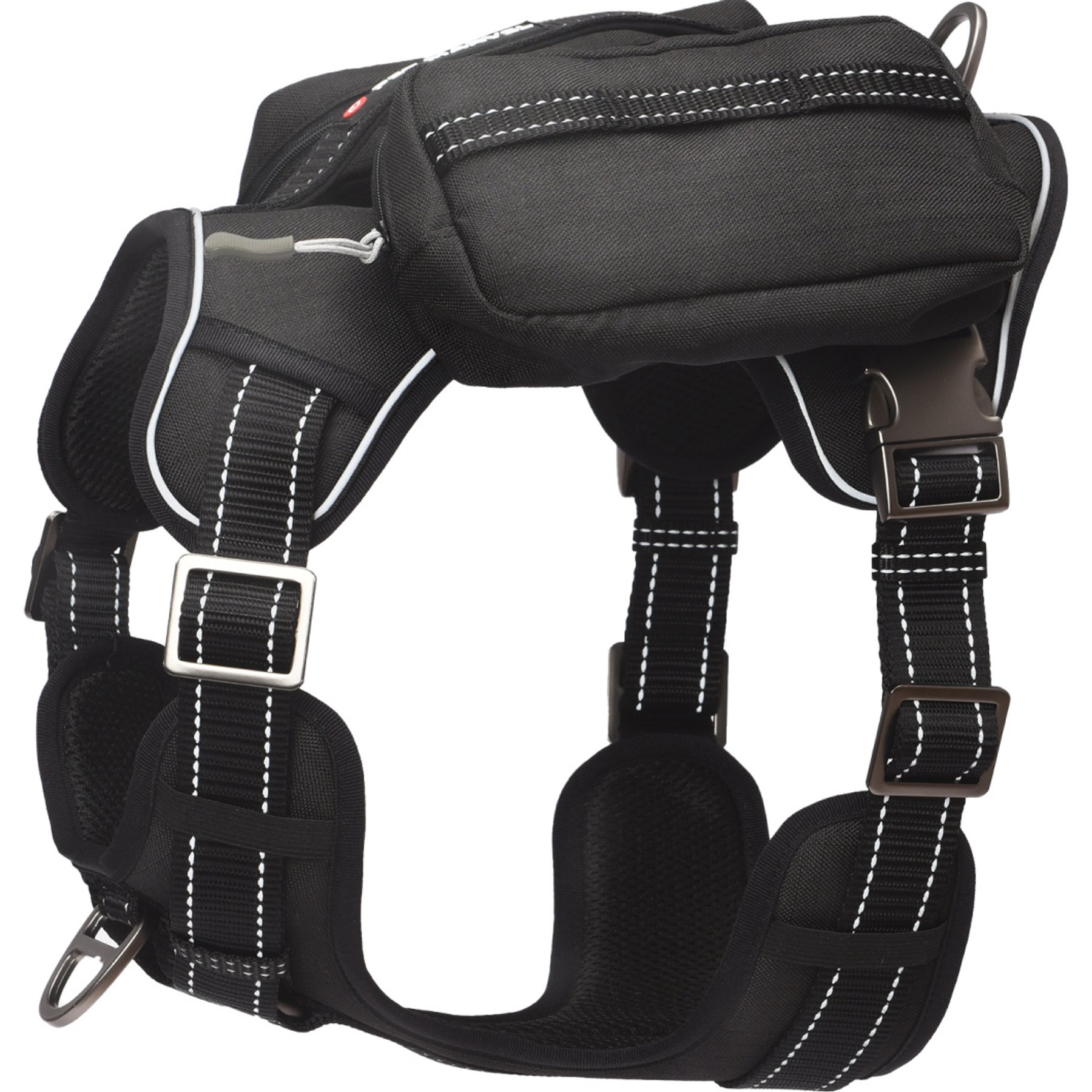 Pet Marvel High-Perfomance Tactical Dog Harness with Backpack, Black, X-Large: 33 to 48.5-in chest