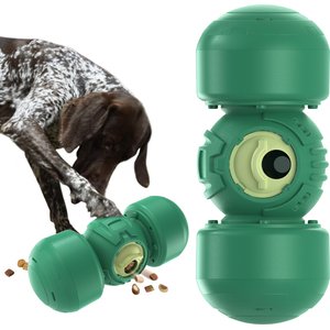 KADTC Rolling Giggle Treat Tower Dispensing Dog Toy, Green