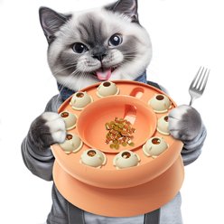 KADTC Weight Loss Bowl Puzzle Cat Toy, Pink