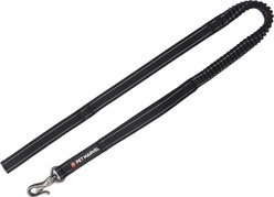 Pet Marvel Shock Absorbing Tactical Dual Handle Dog Leash, Black, 4 to 6-ft, 1-in wide