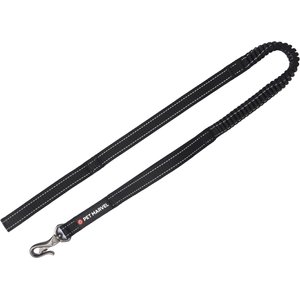Pet Marvel Shock Absorbing Tactical Dual Handle Dog Leash, Black, 4 to 6-ft, 1-in wide