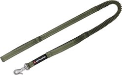 Pet Marvel Shock Absorbing Tactical Dual Handle Dog Leash, Army Green, 4 to 6-ft, 1-in wide
