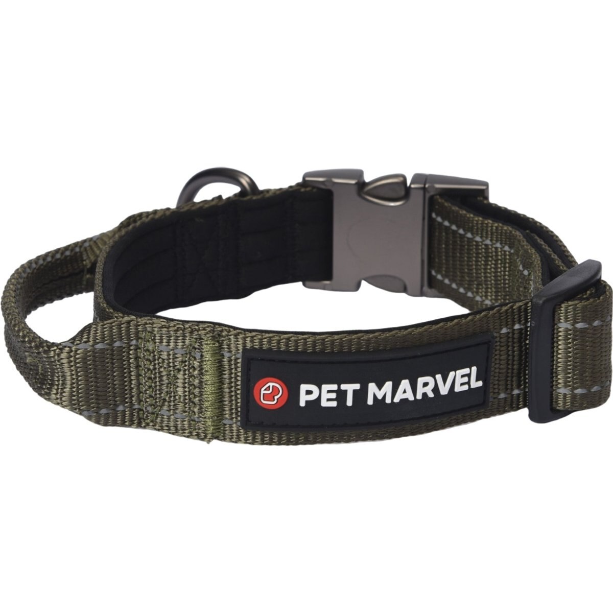 Pet Marvel High Performance Tactical Dog Collar with Handle, Army Green, Large: 18 to 26-in neck, 1.5-in wide