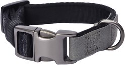 Pet Marvel Heavy Duty Solid Neoprene Padded Dog Collar, Grey, Large: 15 to 23-in neck, 1-in wide