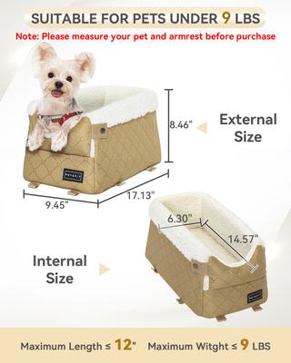 Show full view: Petsfit Center Console Small Dog Car Booster Seat, Yellow slide 3 of 12