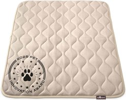 Paw Inspired Washable Padded Dog Crate Mat, Tan, 42-in
